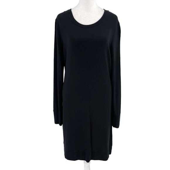 Athleta Criss Cross Open Back Dress Athleisure Loungewear Black size Small - Picture 1 of 7